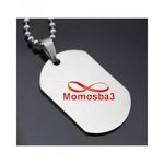 Chaine Maille Boule + Plaque Militaire - Acier Inoxydable au meilleur prix au Maroc