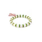 Agate Pierre Naturelle BLANC + Cristal Vert - Unisex au meilleur prix au Maroc