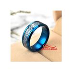 Bague Dragon En Acier Inoxydable BLEU + Argenté  Unisex au meilleur prix au Maroc