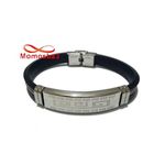 Bracelet En Silicone Et Acier Inoxydable - (Réglable) au meilleur prix au Maroc