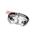 Bracelet En Acier Inoxydable Et Silicone (Réglable) au meilleur prix au Maroc