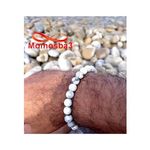 Agate Pierres Naturelle BLANC Noir - élastique au meilleur prix au Maroc