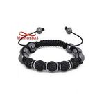 Bracelet Shamballa Crystal Noir - Unisex au meilleur prix au Maroc