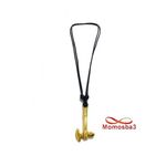 Collier Fil Noir Réglable Avec Pendentif Couperet En Acier Inoxydable DORE au meilleur prix au Maroc