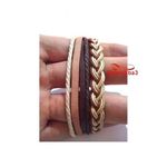 Bracelet Torsadé Cuir Et Fil Réglable au meilleur prix au Maroc