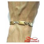 Bracelet En Acier Inoxydable Argenté + DORE Unisex Réglable au meilleur prix au Maroc