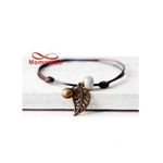 Bracelet Fil MARRON Réglable Avec Pendentif Feuille D'arbre - Unisex au meilleur prix au Maroc