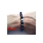 Agate Pierre Naturelle BLEU + Noir - Unisex au meilleur prix au Maroc