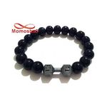 Agate Verre Grande Boules Avec Pendentif Fitness Noir - Unisex au meilleur prix au Maroc