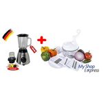 PACK HACHOIR 4 SURFACES AMOVIBLES + MIXEUR BOL EN VERRE + MOULIN EPICES + 2 PIECES DE RECHANGES au meilleur prix au Maroc