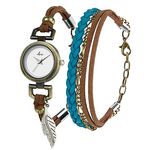Hippie Chic Set Montre Sapphire + Bracelet assorti Hippie Chic - Marron et Turquoise au meilleur prix au Maroc