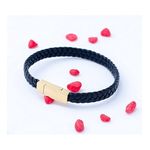 Rêve Diamant Bracelet Elegance À Motif 100% Acier - Noir-Doré + Boite Cadeau au meilleur prix au Maroc