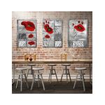 Tableau décoratif Abstract L40 x H70 cm (x3) - interieur design, art et absrait - A547 au meilleur prix au Maroc