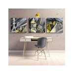 Tableau décoratif L 45 x H 45 cm (x3) - art abstrait moderne A446 au meilleur prix au Maroc