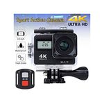 4K Sport Ultra HD Caméra à écran tactile Double écran 2.0" DVR 4K HD Wifi avec télécommande au meilleur prix au Maroc