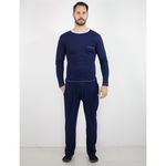 Pyjamas Col Rond 100% Coton Bleu Marine au meilleur prix au Maroc