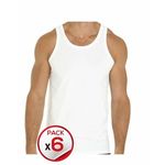Pack x6 - Débardeurs Homme  Blanc au meilleur prix au Maroc