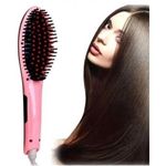 Brosse Lissante Magique Electrique - Rose au meilleur prix au Maroc