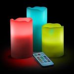 3 Pcs Luma Candle-  12 Couleurs avec Télécommande au meilleur prix au Maroc