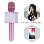 Microphone sans fil karaoké Bluetooth avec haut-parleur-PINK au meilleur prix au Maroc