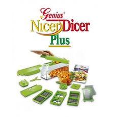 Genuis Nicer Dicer Découpe Légumes - Vert - Multifonctions 12 Pieces au meilleur prix au Maroc