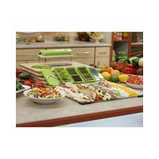 Genuis Nicer Dicer Découpe Légumes - Vert - Multifonctions 12 Pieces au meilleur prix au Maroc