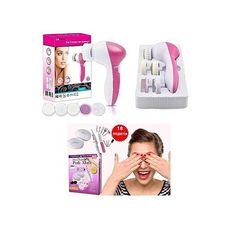 Brosse de nettoyage pour visage 5 en 1 + Set Manicure "PEDIMATE" 18 pièces au meilleur prix au Maroc