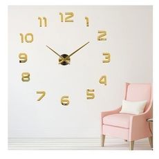 Horloge Murale 3D Design grand taille - DORÉ au meilleur prix au Maroc