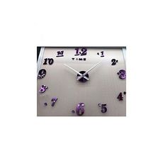 Grande horloge Murale Design 3D -Purple au meilleur prix au Maroc