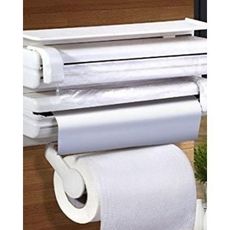 Distributeur 3 Rouleaux: papier aluminium + film alimentaire + papier serviette au meilleur prix au Maroc