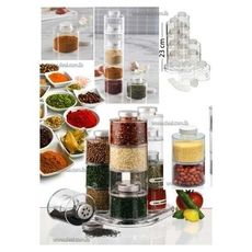 Set de 12 bouteille Carrousel à tour d'épices au meilleur prix au Maroc