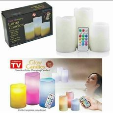 3 bougies lumineux Luma candles au meilleur prix au Maroc