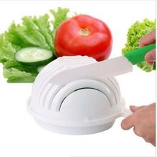 Bol pour couper et faite votre salade- saladier et hachoir 2 en 1 au meilleur prix au Maroc