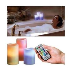 Pack 3 pièces bougies lumineux Luma candles au meilleur prix au Maroc