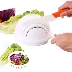 Bol pour couper et faite votre salade- saladier et hachoir 2 en 1 au meilleur prix au Maroc