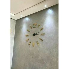 Horloge Murale 3D Originale Design - Doré au meilleur prix au Maroc