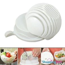 Bol pour couper et faite votre salade- saladier et hachoir 2 en 1 au meilleur prix au Maroc
