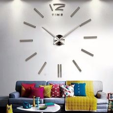 Horloge Murale Design 3D 60 cm - Silver au meilleur prix au Maroc