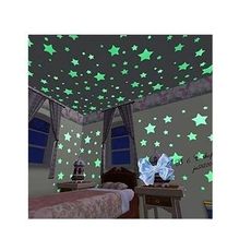100pcs étoiles Autocollant Sticker Mural Phosphorescent au meilleur prix au Maroc
