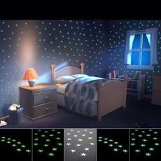 100Pcs Stickers Etoiles Lumineuses Brilles dans le Noir pour Décoration Mural - Noël & Anniversaire au meilleur prix au Maroc
