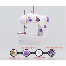 4 YANG De Poche Machines À Coudre Double Vitesse Double Fil Multifonction Électrique Mini Automatique Bande De Roulement Rembobinage Machine À Coudre au meilleur prix au Maroc