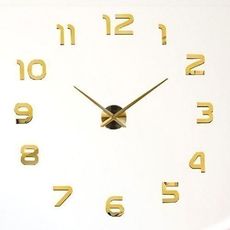 Grande Horloge Murale Design 3D 1m - Doré au meilleur prix au Maroc