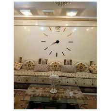 Grande Horloge Murale Design 3D 1,20m - Doré au meilleur prix au Maroc