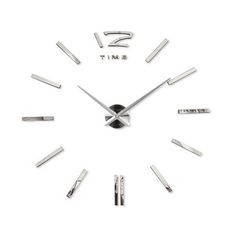 Horloge Murale Design 3D 1,20m - Silver au meilleur prix au Maroc