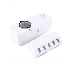 Distributeur Automatique Dentifrice Blanc+Porte Brosse à Dent Collé au Mur au meilleur prix au Maroc