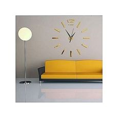 DIY Horloge Murale 3D Originale Design - Doré au meilleur prix au Maroc