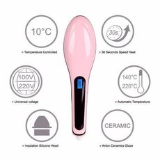 Brosse lissante Magique Electrique - Rose au meilleur prix au Maroc
