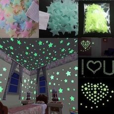 100pcs étoiles Autocollant Sticker Mural Phosphorescent au meilleur prix au Maroc