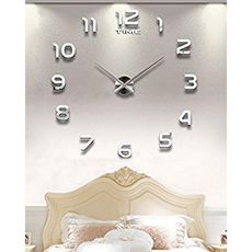 Horloge Murale Design Couleur Argenté au meilleur prix au Maroc