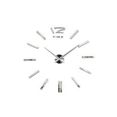 Horloge Murale Design 3D 60Cm - Horloge Décoration Murale Silver au meilleur prix au Maroc